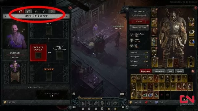 aspects how to equip diablo 4