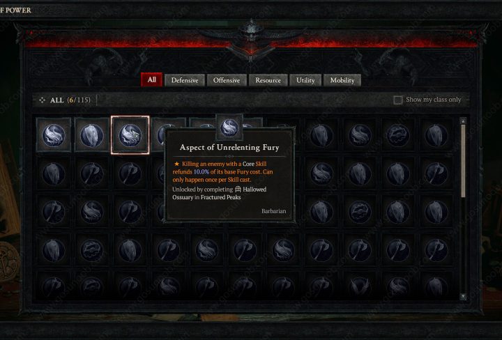 diablo 4 how to equip aspects
