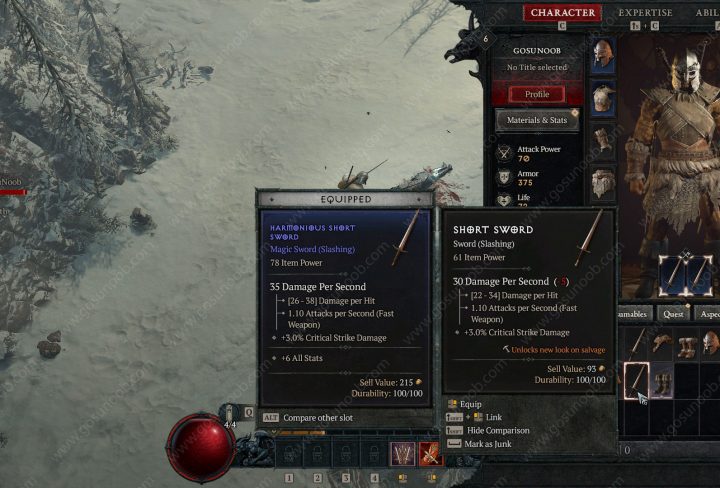 diablo 4 sell or salvage gear