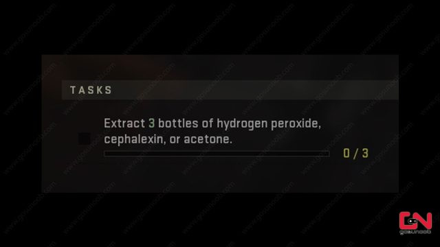 dmz bottles of hydrogen peroxide cephalexin or acetone locations