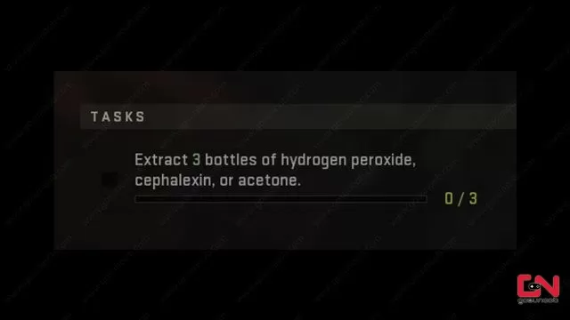 dmz bottles of hydrogen peroxide cephalexin or acetone locations
