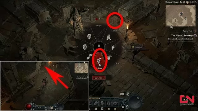 how to complete pilgrims footsteps diablo 4 side quest