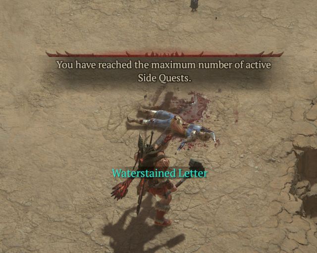 Diablo 4 Maximum Number of Active Side Quests Limit