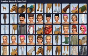 Sims 4 Horse Ranch Create a Sim Items