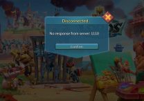 Lords Mobile Error 1110, Disconnected No Response From Server