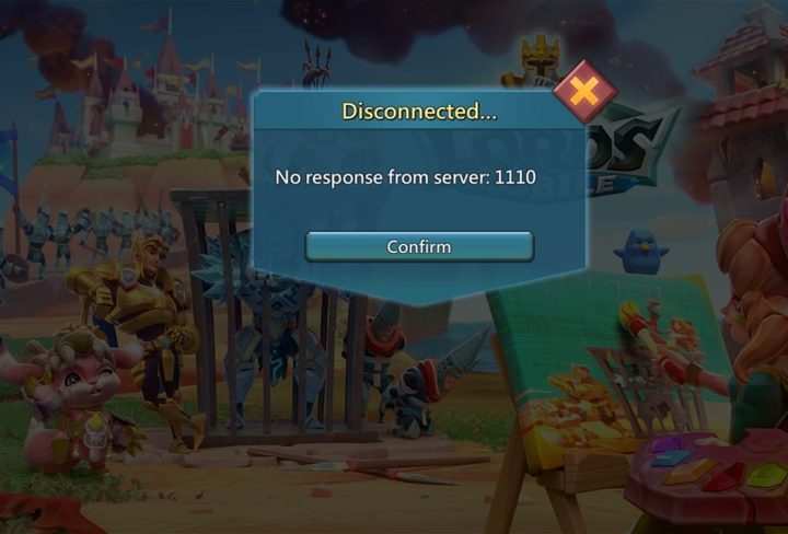 Lords Mobile Error 1110, Disconnected No Response From Server