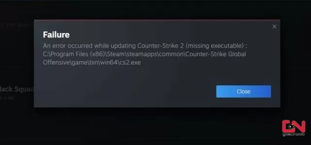 CS2 Failure Missing Executable Fix