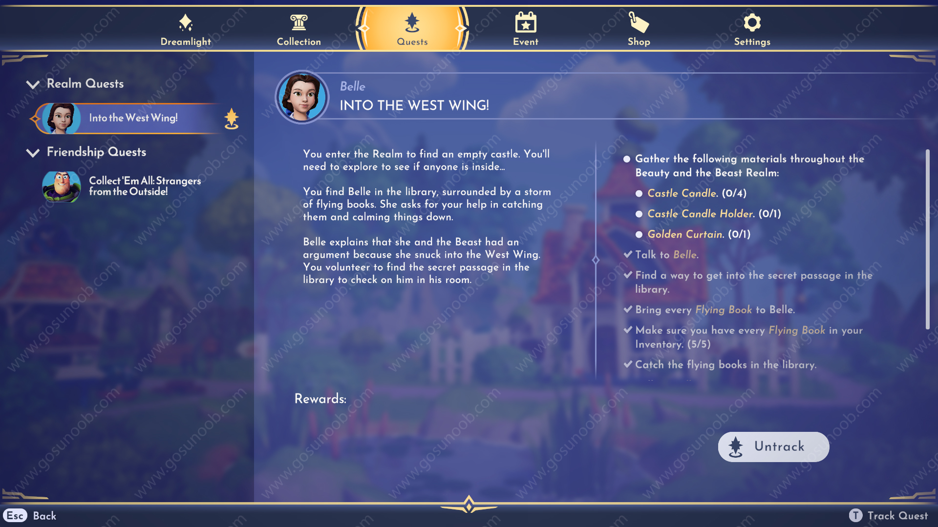 Disney Dreamlight Valley Golden Curtain, Castle Candle Holder Locations