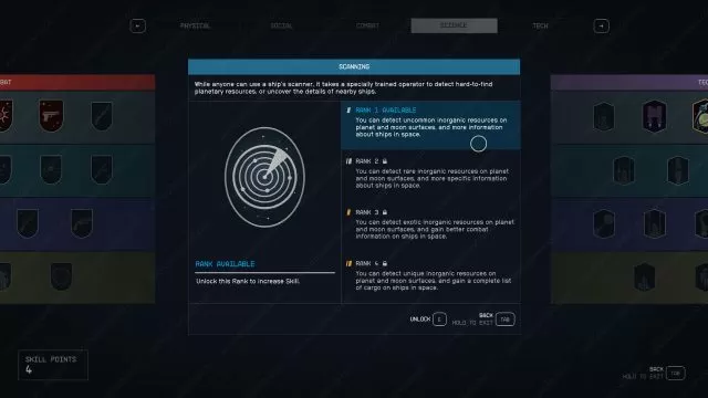 Scanning skill to help with mining in Starfield