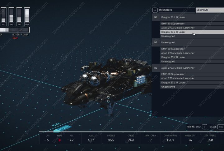 Starfield Ship Weapon Layout, How to Change Ship Weapon Slots