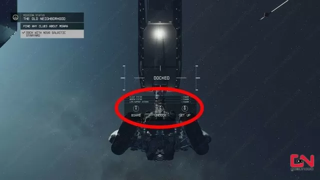 dock to ship or starfield space station how to