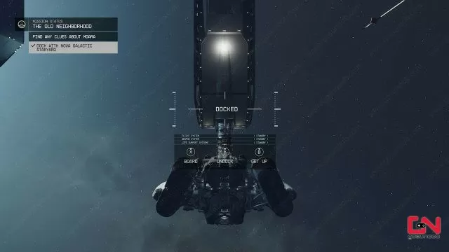 how to dock ship in starfield