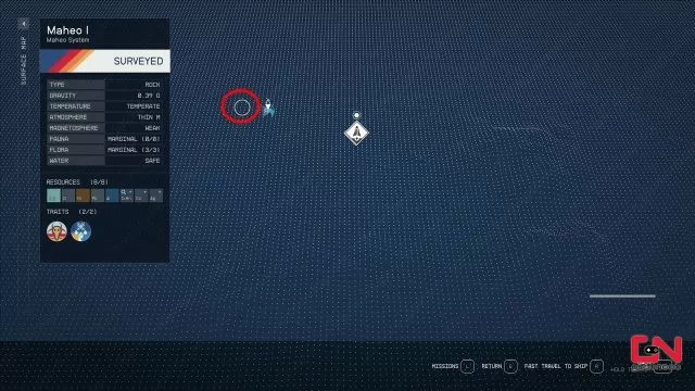 how to find ocean biome starfield planet survey completion