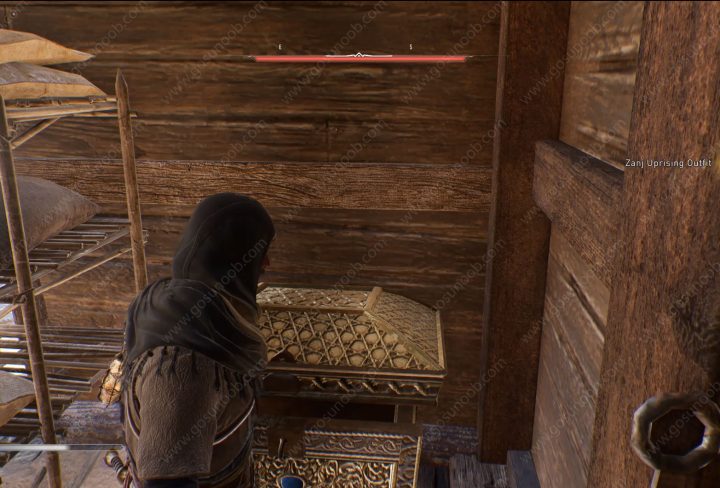 AC Mirage How to Get Gear Chest in the ship at Upper Harbor