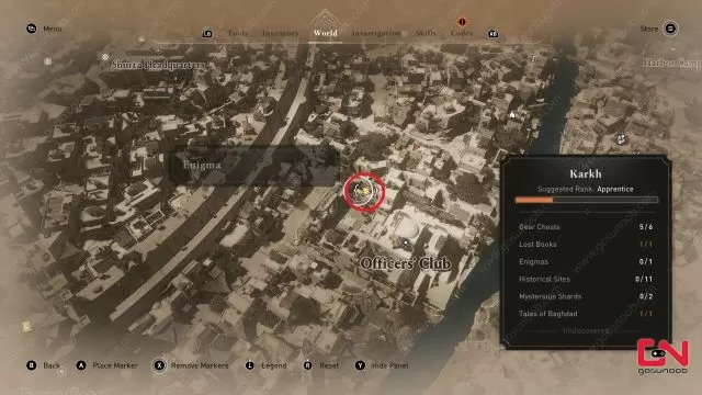 AC Mirage Karkh Enigma Map Location