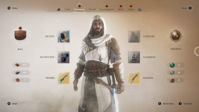 Assassin's Creed Mirage review inventory