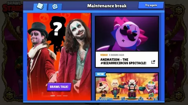 brawl stars maintenance break