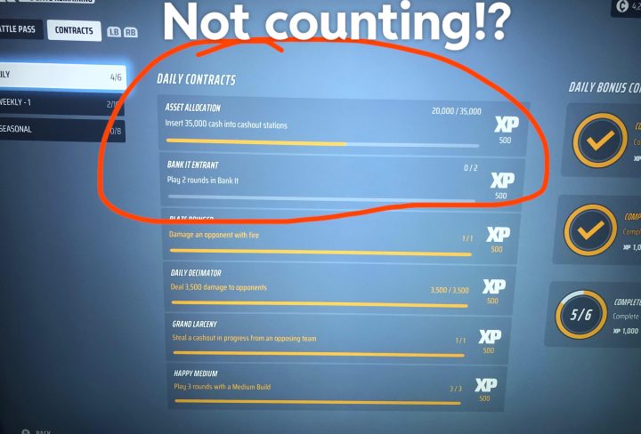 The Finals Daily Contracts Not Working, Not Tracking Progress