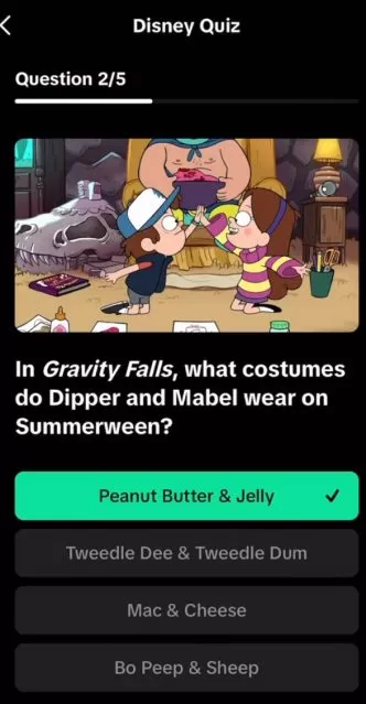 Today’s Disney Quiz Answers