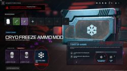 Take up Arms Cryo freeze ammo mod reward