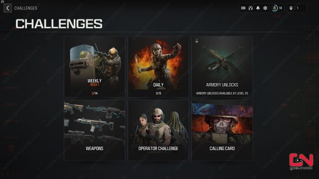 mw3 view challenges after level 25