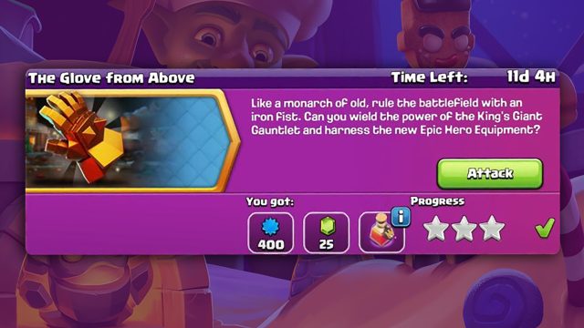 Beat The Glove From Above CoC Cookie Rumble Event