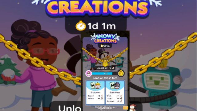 Monopoly GO Snowy Creations Milestone Rewards