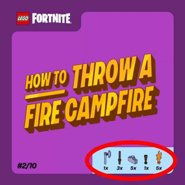 lego fortnite how to build campfire