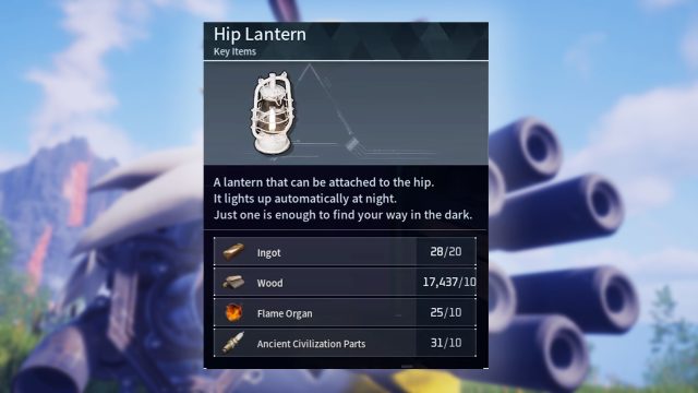 How to Craft & Equip Hip Lantern in Palworld