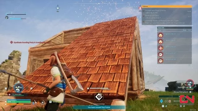 Can't build roof in Palworld