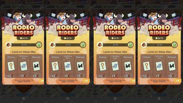 Monopoly Go Rodeo Riders Levels & Rewards List