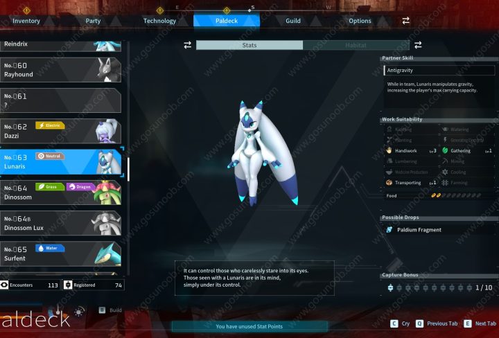 Palworld Lunaris Location & How to Catch Guide