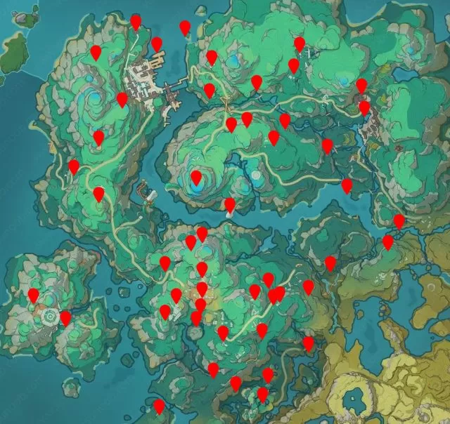 Spirit Carp Locations Genshin Impact