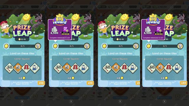 All Prize Leap Monopoly Go Rewards & Milestones