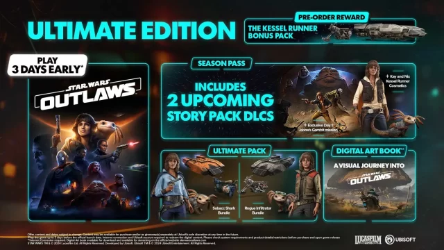 star wars outlaws ultimate edition bonus items