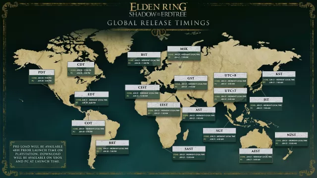 Elden Ring DLC Release Time, Shadow of the Erdtree Countdown