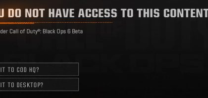 You Do Not Have Access to This Content black ops 6