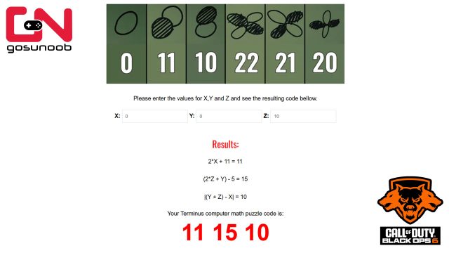 Call of Duty Black Ops 6 Terminus Math Computer Code Solver Tool