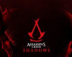 ac shadows promotional image with Yasuke and Naoe and game logo