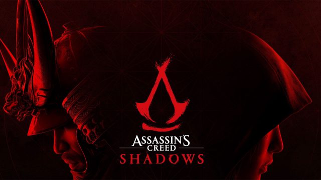 ac shadows promotional image with Yasuke and Naoe and game logo