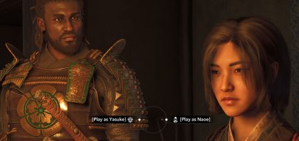 Play as Yasuke or play as Naoe screenshot from AC Shadows