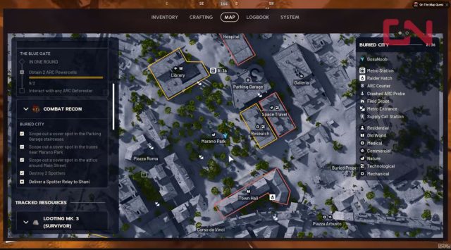 arc raiders On Buried City photograph the football magazines in the kiosk MAP