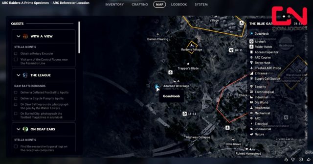 arc raiders arc deforester location