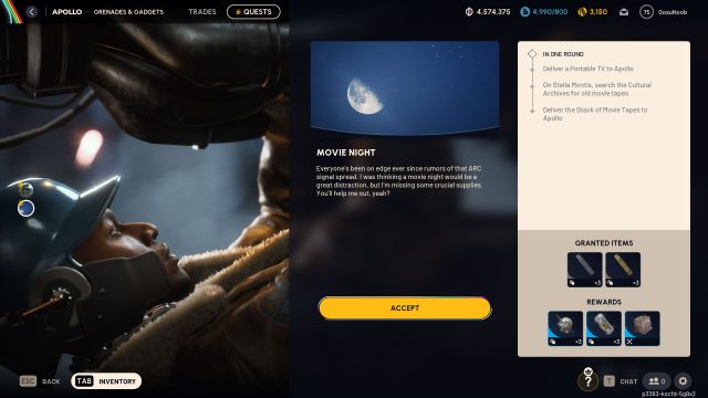 arc raiders movie night