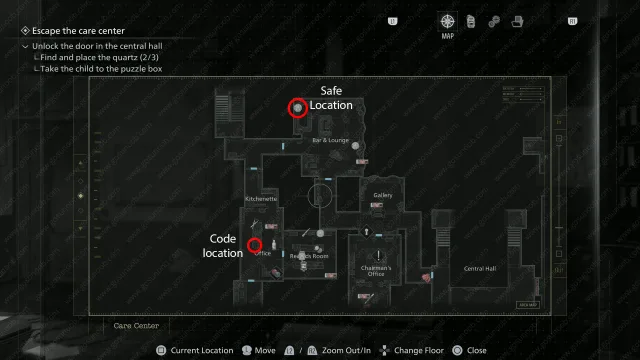 Resident Evil Requiem Bar and Lounge safe code map location