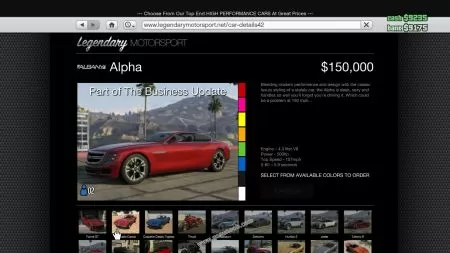 gtav vehicle Albany Alpha middle size