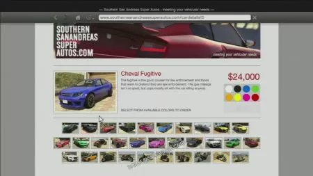 gtav vehicle Cheval Fugitive middle size