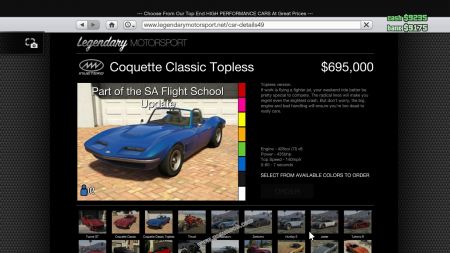 gtav vehicle Invetero Coquette Classic Topless middle size