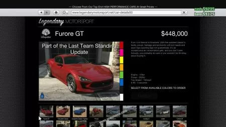 gtav vehicle Lampadati Furore GT middle size